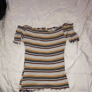 forever 21 off the shoulder stripped top